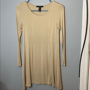 Tan Long Sleeve Dress